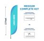 KIT - Medium Commercial-Basics Feather II Custom Flag Banner